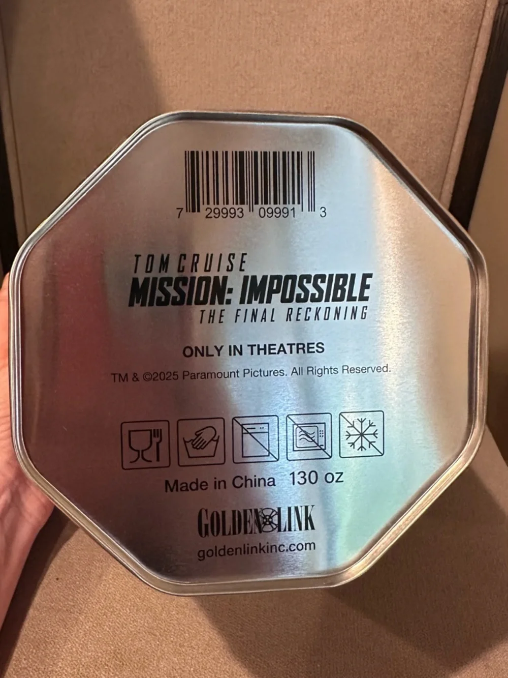 Set of 4 Mission Impossible collectible tin buckets